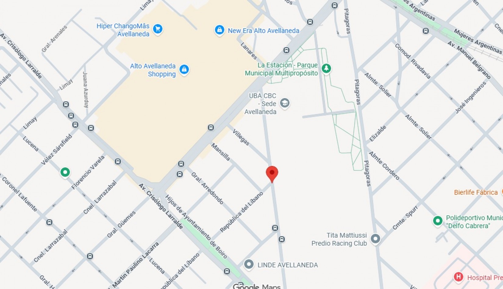 TERRENO EN VENTA DE 719 M2 FRENTE AL CBC DE AVELLANEDA. EXCELENTE UBICACION.